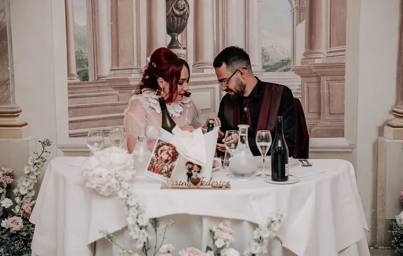 Marina e Federico a Villa Fenaroli – il ricevimento nel salone, foto 4