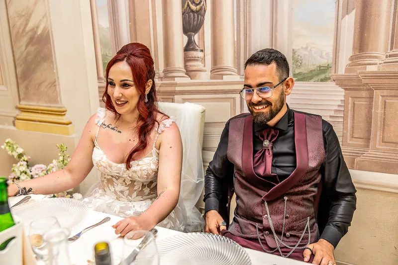 Marina e Federico a Villa Fenaroli – il ricevimento nel salone, foto 5