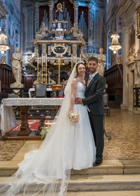 Miriam e Antonino a Villa Fenaroli – la cerimonia in chiesa, foto 18