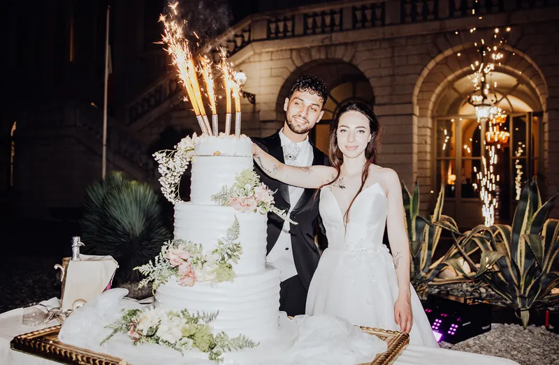 Miriam e Antonino a Villa Fenaroli – torta e festa, foto 3