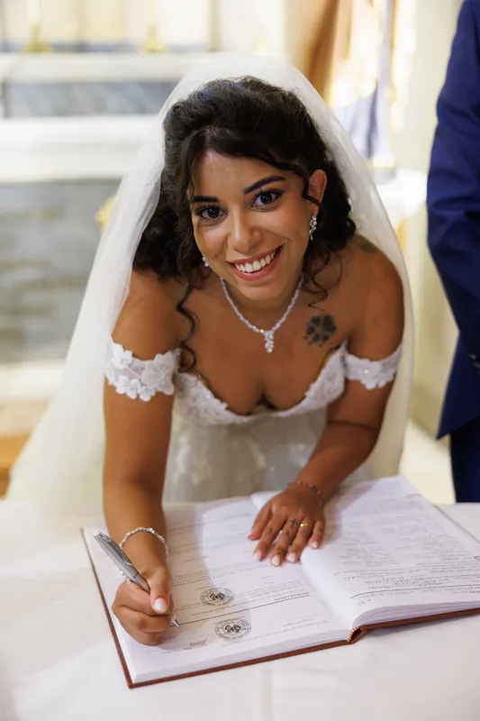 Yesmina e Alessandro a Villa Malliana – la cerimonia in chiesa, foto 12