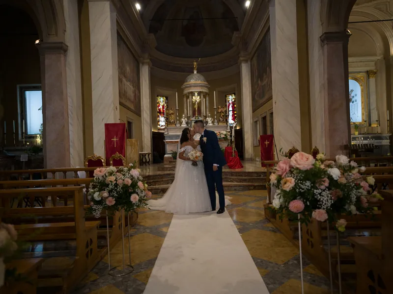 Yesmina e Alessandro a Villa Malliana – la cerimonia in chiesa, foto 14