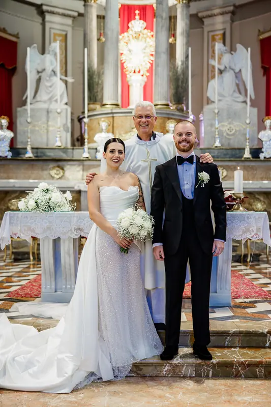 Fabiana e Nicola a Villa Toscanini – la cerimonia in chiesa, foto 16