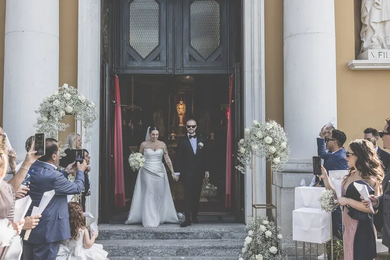 Fabiana e Nicola a Villa Toscanini – la cerimonia in chiesa, foto 17