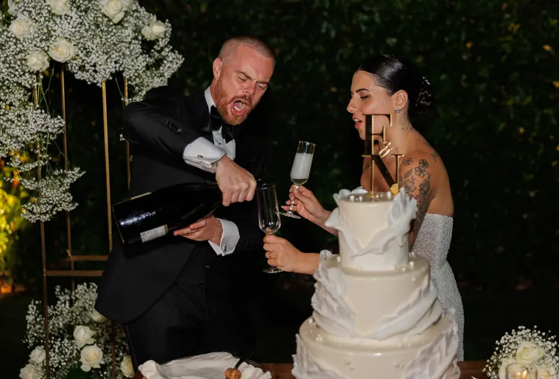 Fabiana e Nicola a Villa Toscanini – la torta e le fontane di luce, foto 5