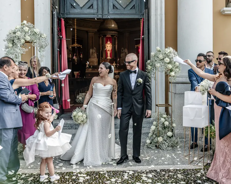 Fabiana e Nicola a Villa Toscanini – l’uscita e gli auguri, foto 1
