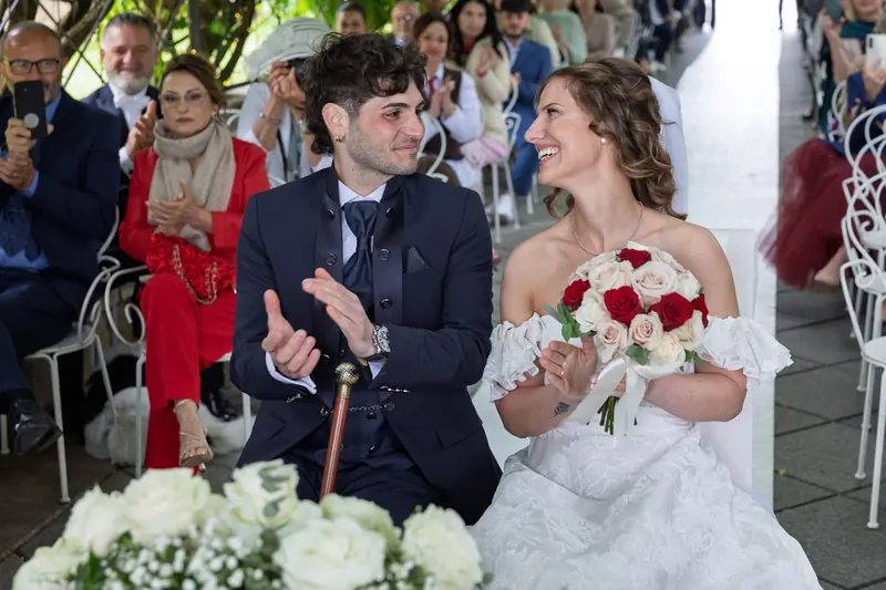 Elena e Dylan a Villa Valenca – la cerimonia sotto il pergolato, foto 5