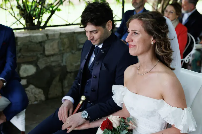Elena e Dylan a Villa Valenca – la cerimonia sotto il pergolato, foto 6