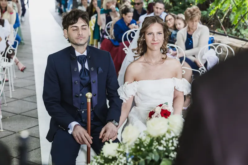 Elena e Dylan a Villa Valenca – la cerimonia sotto il pergolato, foto 7