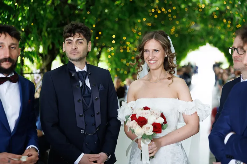 Elena e Dylan a Villa Valenca – la cerimonia sotto il pergolato, foto 10