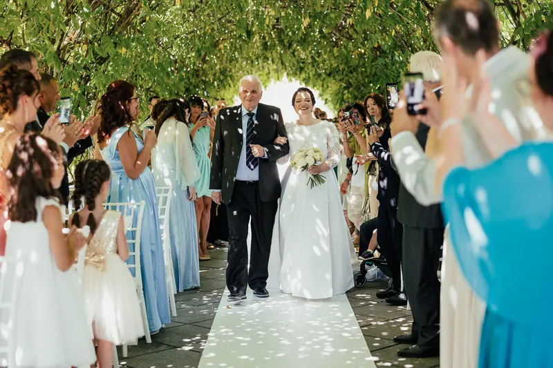 Gerta e Luca a Villa Valenca – la cerimonia sotto il pergolato, foto 3