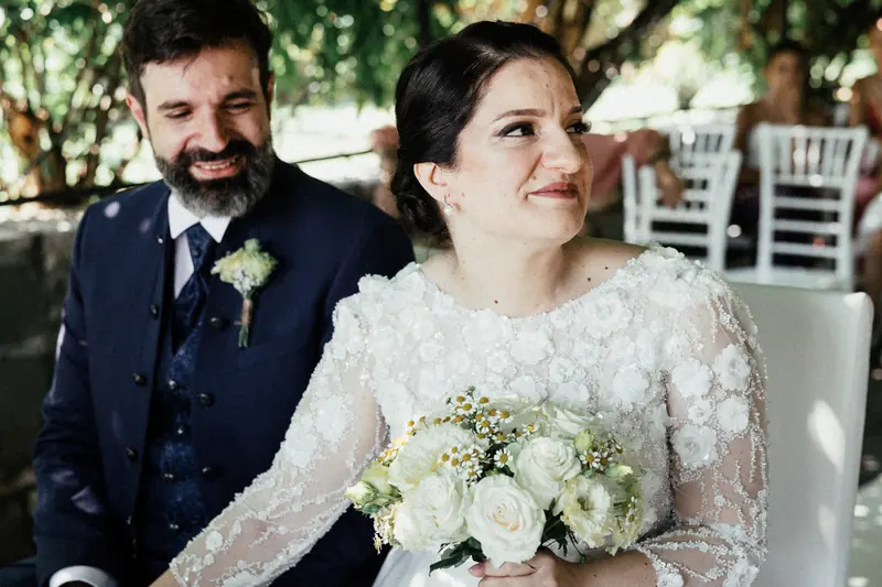 Gerta e Luca a Villa Valenca – la cerimonia sotto il pergolato, foto 5