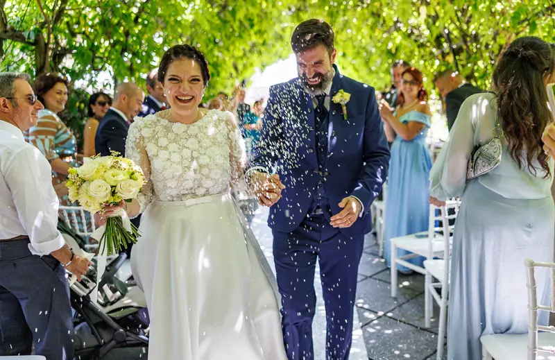 Gerta e Luca a Villa Valenca – la cerimonia sotto il pergolato, foto 7