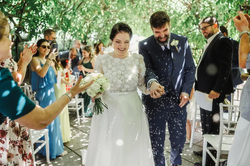 Gerta e Luca a Villa Valenca – la cerimonia sotto il pergolato, foto 8