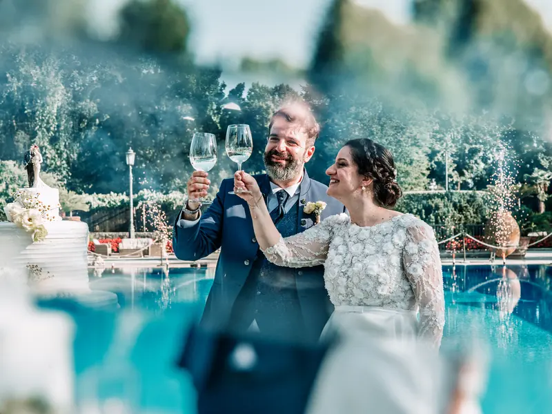 Gerta e Luca a Villa Valenca – la festa in giardino e in piscina, foto 8