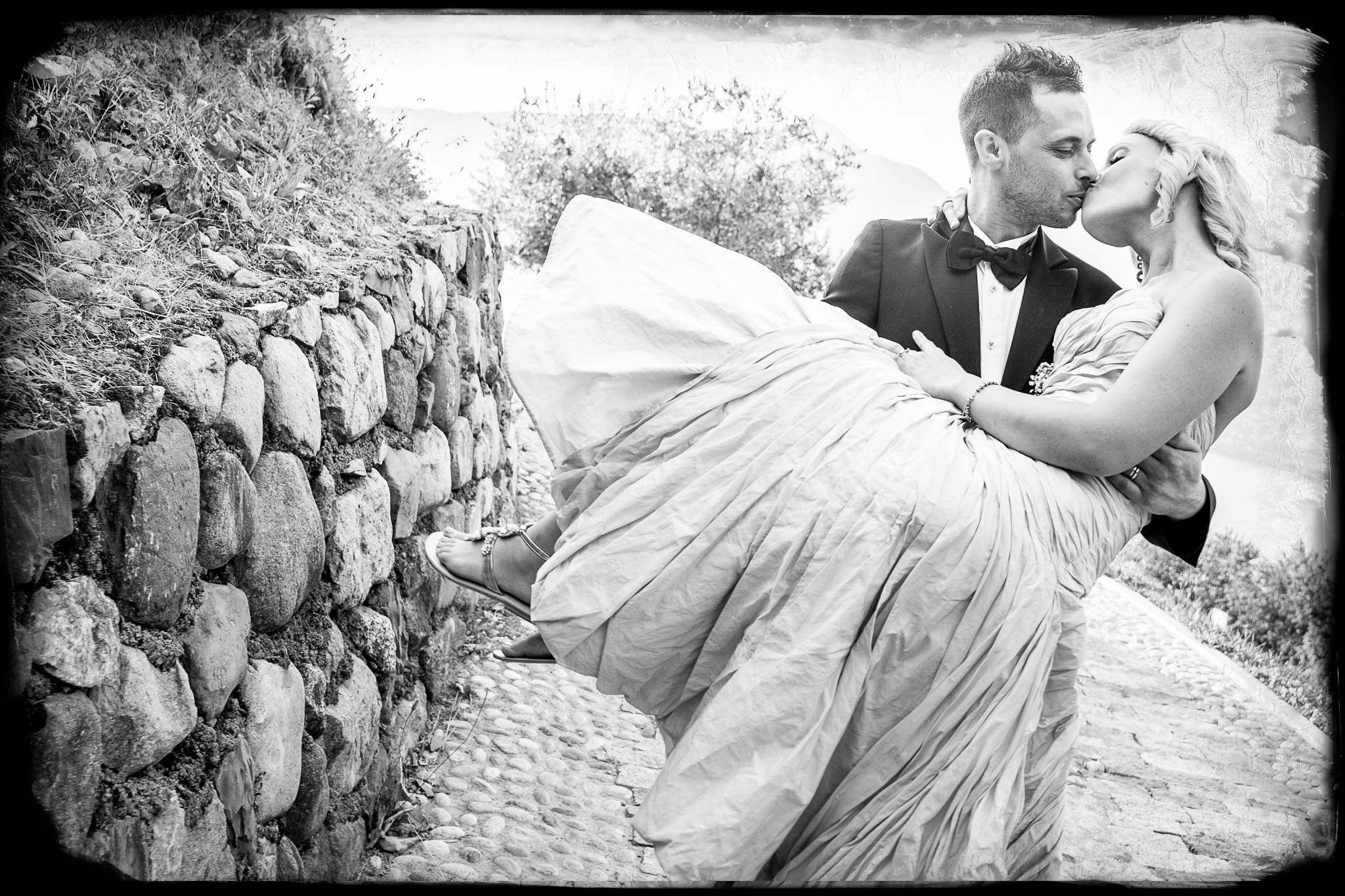 Wedding Bianco e Nero Vintage Francese