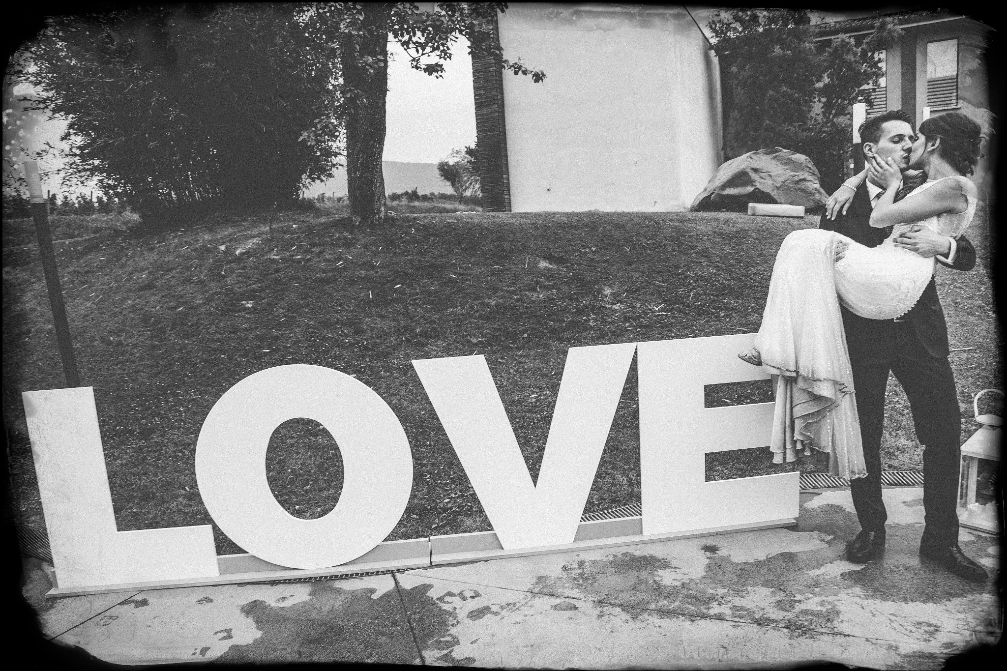 Vintage Francese Bianco e Nero Vintage Francese