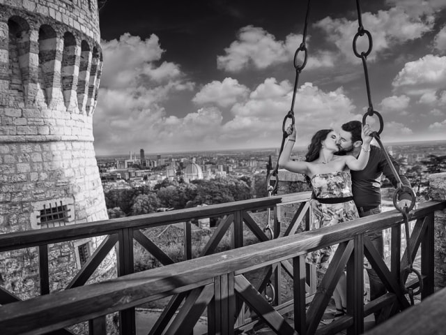wedding, lovers, black and white, fotomanipulation