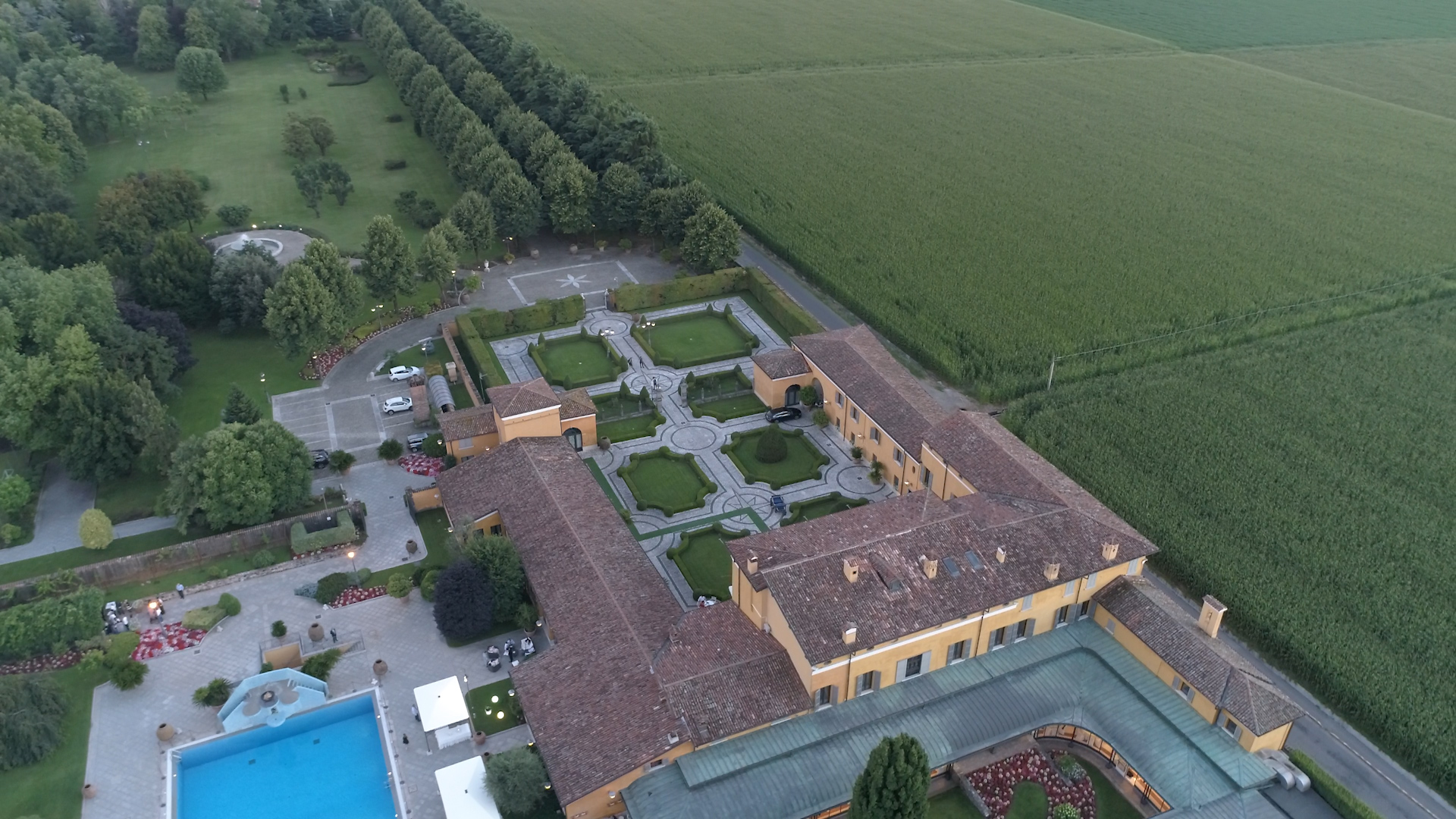 villa, drone, foto aerea
