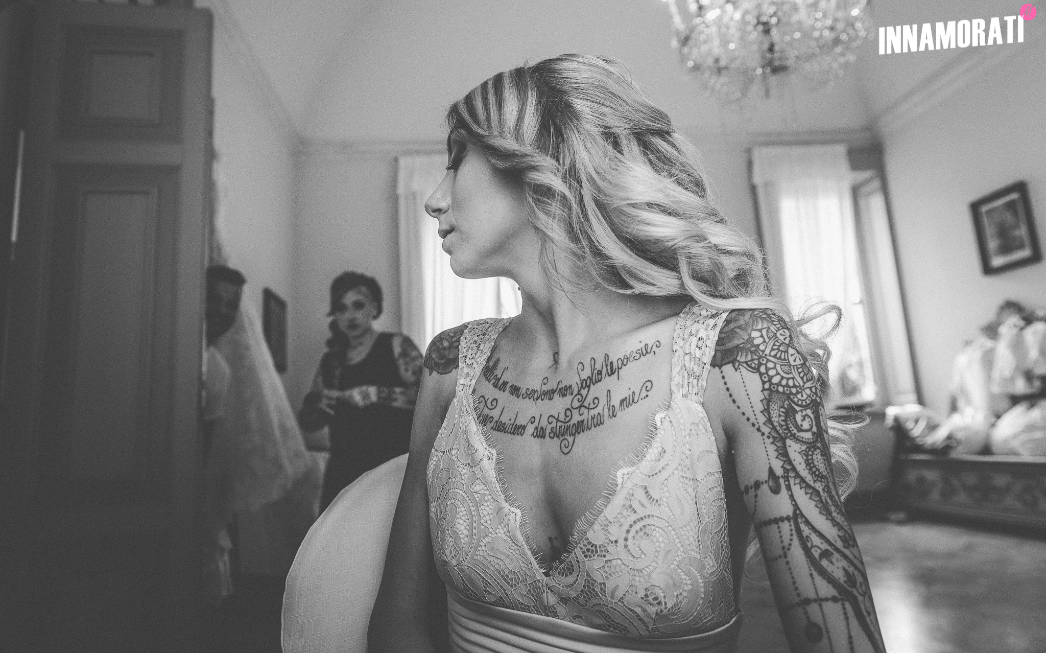 Vestizione sposa in Villa