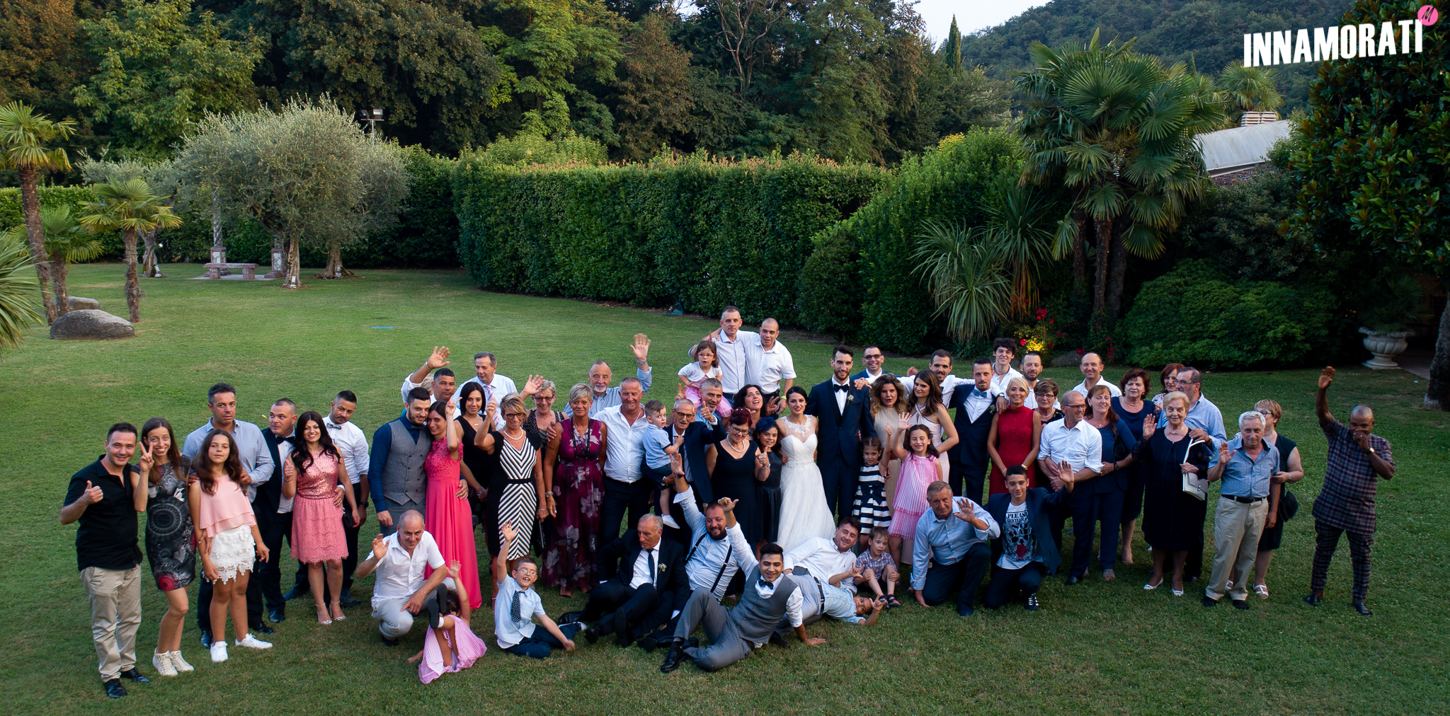 foto di gruppo con il drone foto con il drone