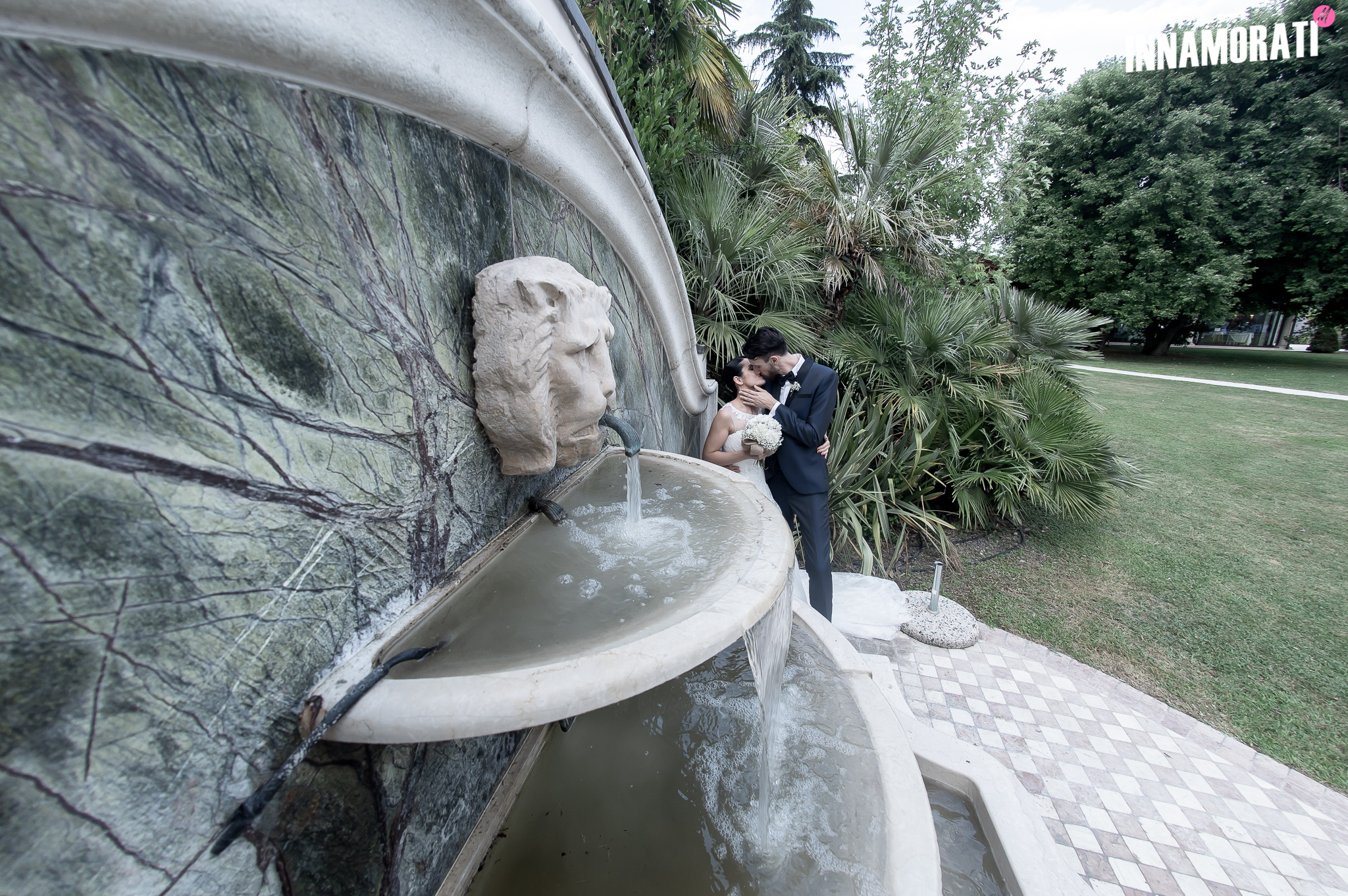 fontana e giardino location brescia